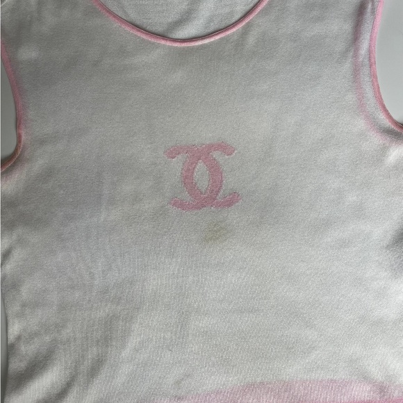 Chanel Circa 2000 White & Pink Knit Top - Picture 5 of 8